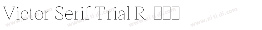 Victor Serif Trial R字体转换